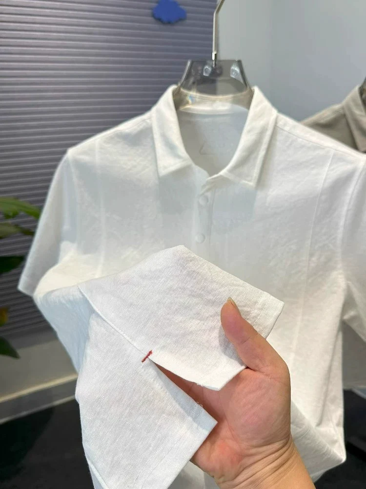 Aurelian Mist Linen Polo - Image 3