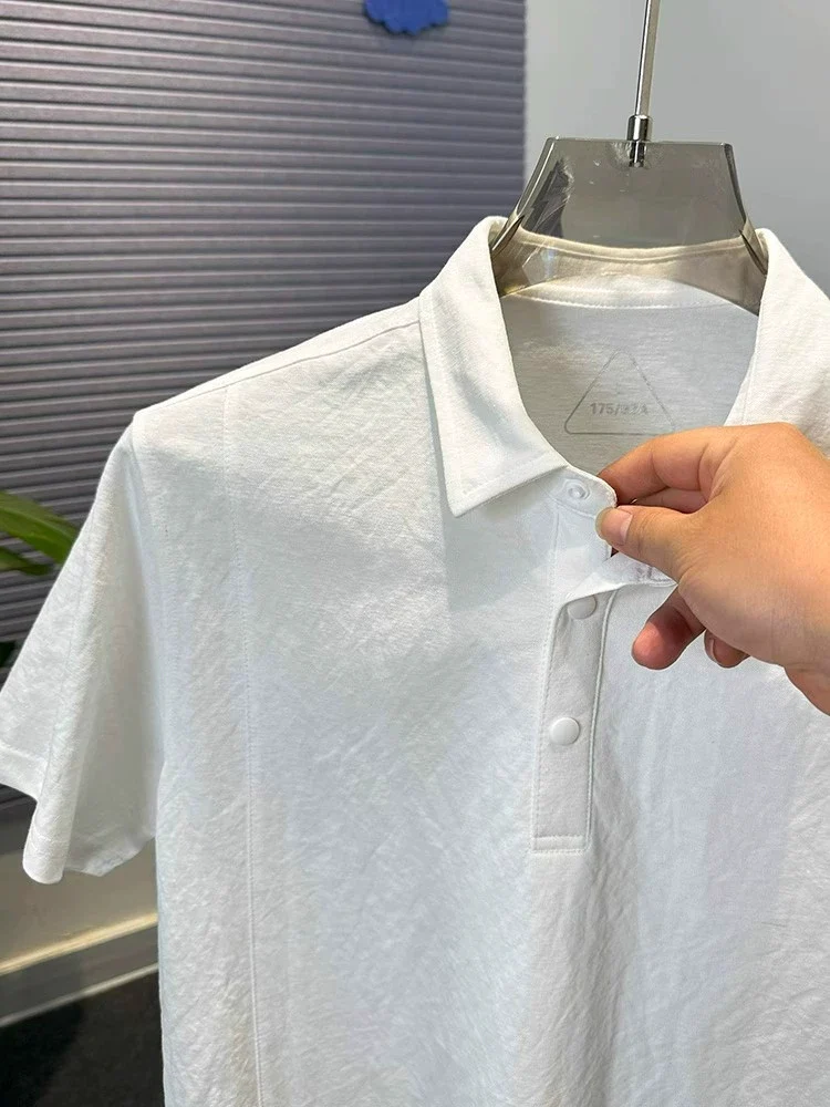 Aurelian Mist Linen Polo - Image 4