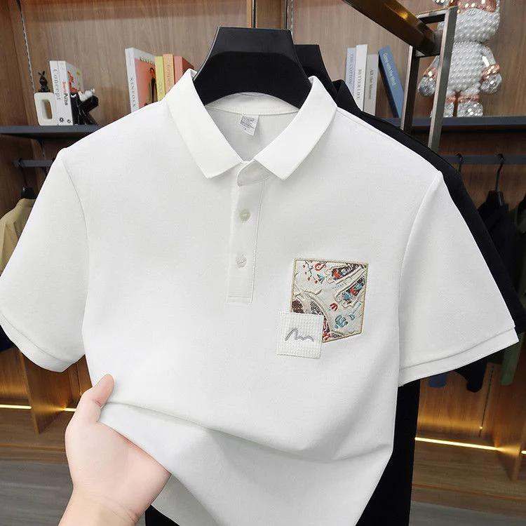 Baroque Crest Pocket Polo T-Shirt - Image 3