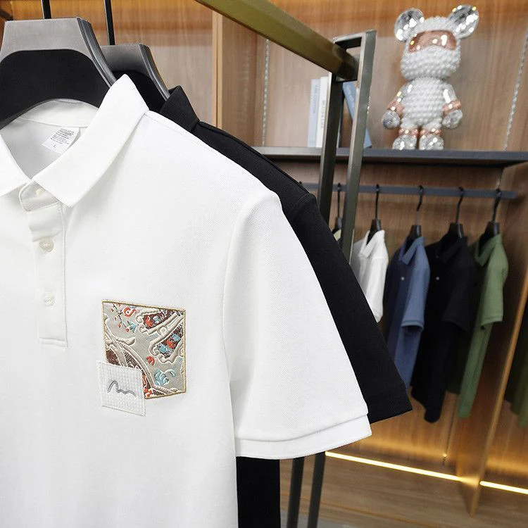 Baroque Crest Pocket Polo T-Shirt - Image 5