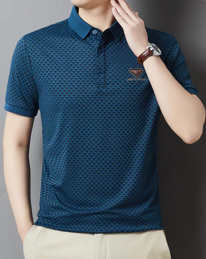 DiamondCrest Luxe Polo T-Shirt - Image 6