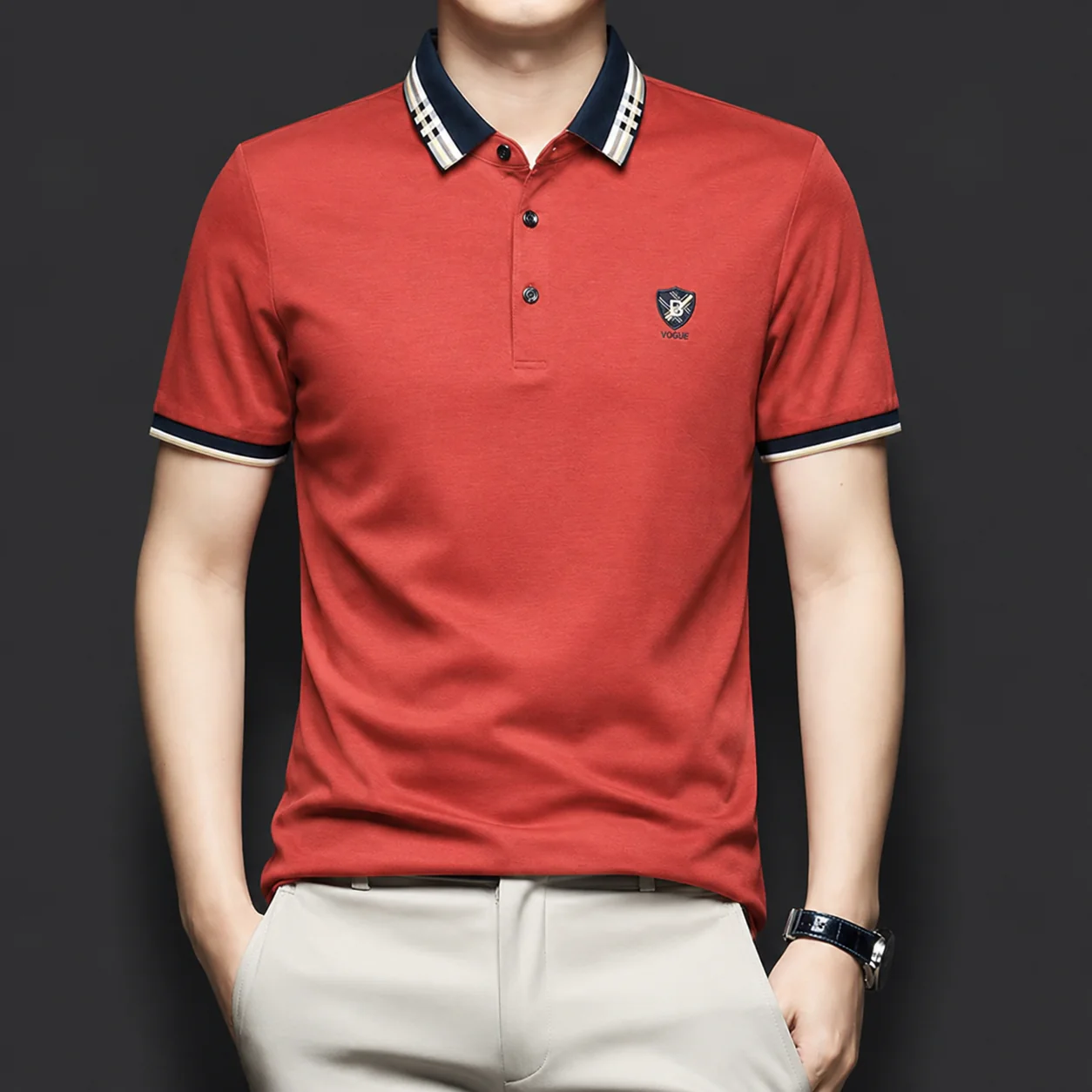 Elite Insignia Cotton Polo T-Shirt - Image 2
