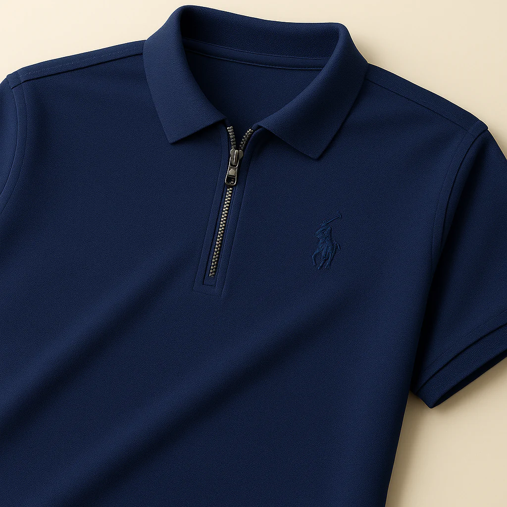 Zip Crest Polo T-Shirt - Image 2