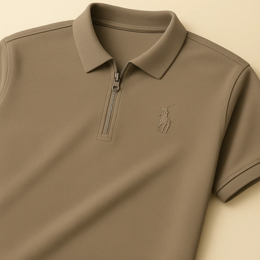 Zip Crest Polo T-Shirt - Image 3