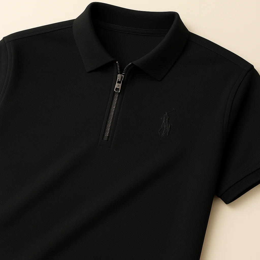 Zip Crest Polo T-Shirt - Image 4